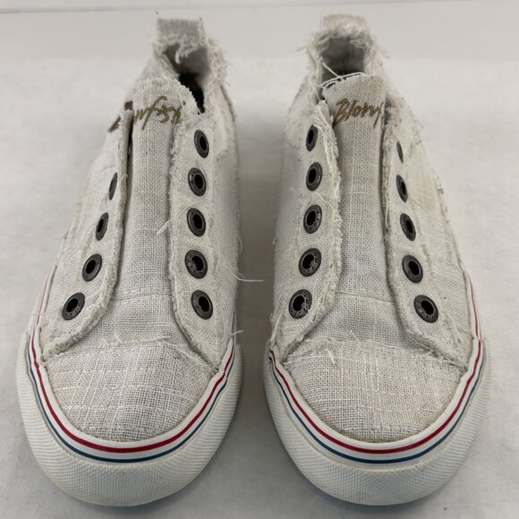 Blowfish Malibu Shoes - Blowfish Malibu Low Top Sneakers Womens Size 6.5 Off White Distressed Canvas